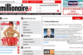 Articolo su Millionaire di Dicembre 2009