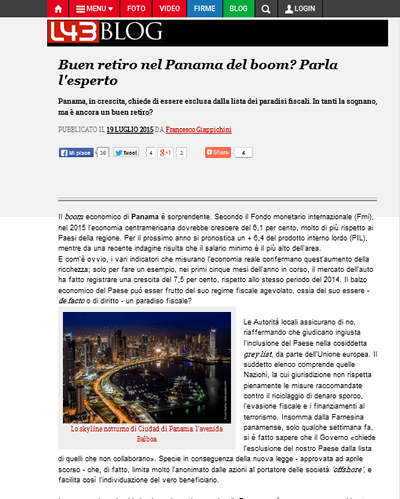 Buen retiro nel Panama del boom? Parla l'esperto
